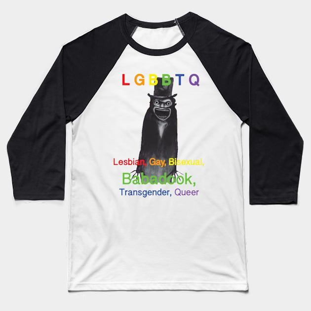 LGBTQ - Babadook Baseball T-Shirt by rachellauren